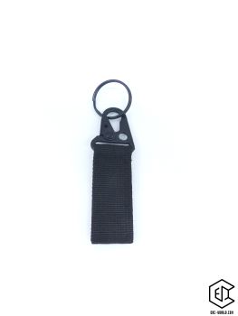 Universalhalter massiv, mit Karabiner, schwarz, für Gürtel und 
